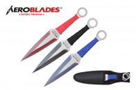 9 inch 3pc set two tone kunai throwing knife