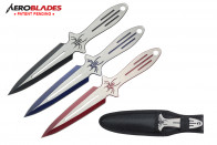 9" 3 pc set two tone throwing knife