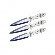 9" 3 pc set two tone throwing knife