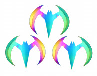 3PC Rainbow Batarang