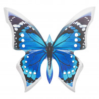 AEROBLADES - 4" Monarch Blue Butterly 3-Piece Throwing Star/Thrower w/ Case 