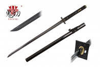41.5" Black Katana w / Real Ray Skin Wrapped Handle