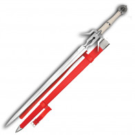 46" Fantasy Stainless Steel Replica Sword w/ Red Scabbard