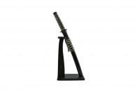14.5" Miniature DELUXE Katana Letter Opener w/ Vertical Stand (Black)