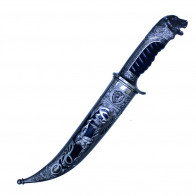 13-7/8" Hunting Knife with Bear Pommel
