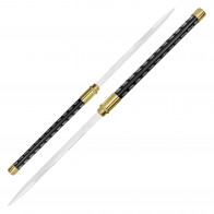 33 1/4" Double Daggers w/ Locking System (Gold Finish)