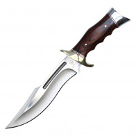 12" Fixed Blade Hunting Knife w/ Wooden handle