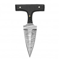 4.5" Black Damascus Push Dagger (256-Layer)