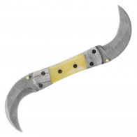 10" True Damascus (256-Layer) Glaive Folding Knife