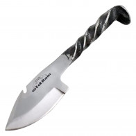 9" Hand Forged Railroad Spike Fixed Blade Knife w/ Gut Hook