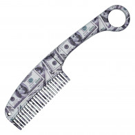 7.5" Curved Dollar Bill Comb Knife