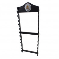 12 Piece Black Wooden Wall Stand With Chinese Writing 
