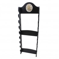 8-Rack Black Wooden Katana Sword Wall Stand