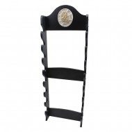 8-Rack Black Wooden Katana Sword Wall Stand