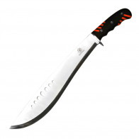 25" Machete with 7 holes on the blade and rubber handle