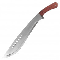21" Machete W/ Wooden Handle And Sheath 