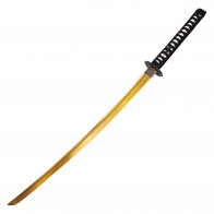 Hand Forged Carbon Steel Katana (Gold Damascus)