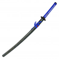 27.5" Handmade Katana W/ Carbon Steel Blade & Kuruma-gata Tsuba