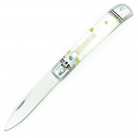 8" Leverlock Auto Leverletto w/  Genuine Abalone Shell  Inlay