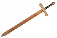46" Wooden Practice Sword With Black and Red Handle 