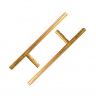 Pair of Wooden Tonfas w/ Grooved Handles (Wood)