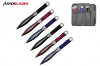 6.5" 6 pcs set two tones blade throwing knife