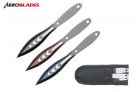 6.5" 3 pcs set two tones blade throwing knife