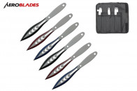 6.5" 6 pcs set two tones blade throwing knife