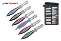 6.5" 12 pcs set two tones blade throwing knife