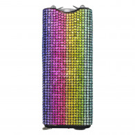5.5" Rainbow Rhinestone Keychain Stun Gun