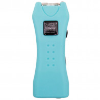125-Million Volt Flashlight Teal Stungun Taser w/ NO Safety Pin
