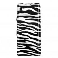 Tachyon 4" Zebra Print Rechargeable SLIM Stun Gun w/ Flashlight (No Safety Pin)