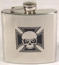 6OZ SKULL HIP FLASK FINISH