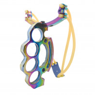 5" Rainbow Titanium Knuckle Slingshot