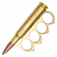 6" Gold .50 Caliber Bullet Paperweight w/ Hidden Stash Safe
