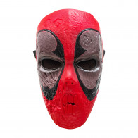 Rubber Burnt Red Mercenary Mask w/ back strap.