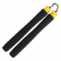 9.75" Foam  Nunchaku With Chain Link (Black)