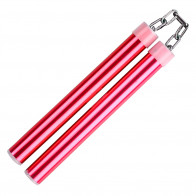 9.75" Aluminum Nunchaku With Metal Chain Link (Red)