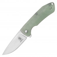 BUCKSHOT - 7.25" D2 Steel Ball Bearing Pocket Knife w/ Jade G10 Handle