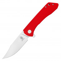 BUCKSHOT - 8.25" D2 Steel Ball Bearing Pocket Knife w/ Red G10 Handle