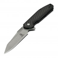 8.25" BUCKSHOT - Black Carbon D2 Pocket Knife