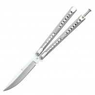 9.5" Silver Spring Latch Butterfly Knife