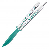 2-Tone Green Butterfly Knife