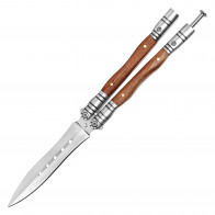 9" Butterfly Knife w/ Wood Handle