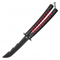 8.5" Fantasy Black-Red Butterfly Trainer (DULL)