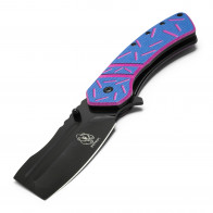8" Assisted Opening Purple Cupcake Cleaver Pocket Knife - Sweet Treats Collection