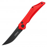 8" ATOMIC D2 Steel Automatic Knife w/ Aircraft Aluminum Red Handle