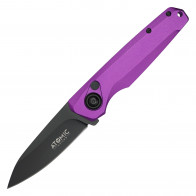 7.5" ATOMIC D2 Steel Automatic Knife w/ Aircraft Aluminum Purple Handle