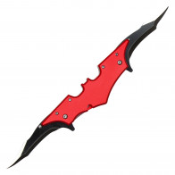 11.5" Spring Assisted Red Bat SHAPED Dual Blade Pocket Knife