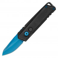 5" ATOMIC Blue Push Button Knife
